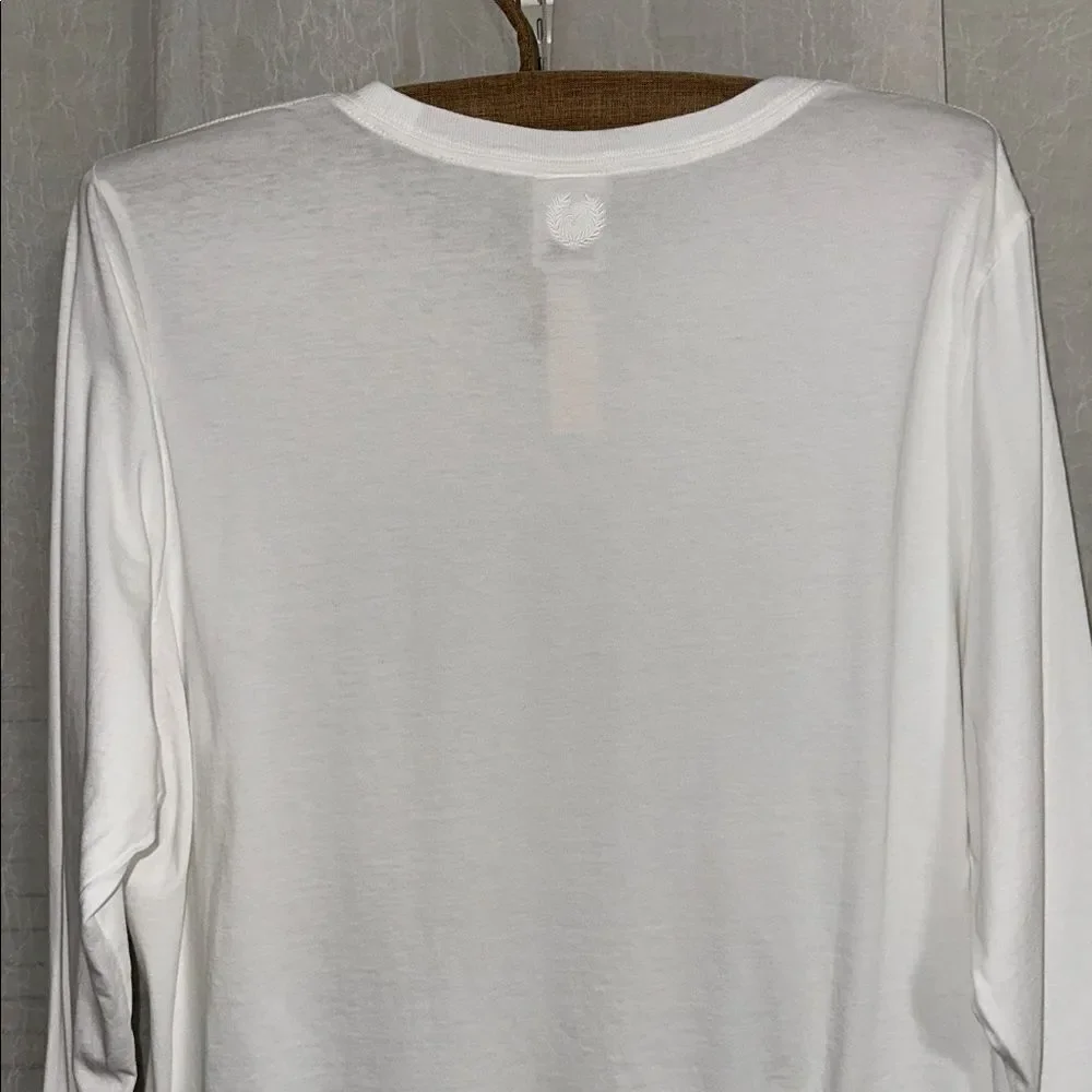 PINK VS XL White Classic Crewneck Long Sleeve Lightweight Tee